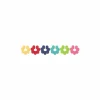 Glasmarkers bloem silicone - multicolor - set van 6