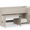 Halfhoogslaper inclusief bureau Nano 90x200cm - decor - shannon eik & wit