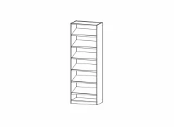 Halkast 69x41x197cm - decor - hoogglans wit
