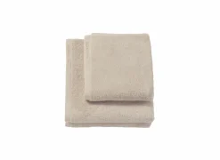 Handdoek London 55x100cm - katoen - beige & bruin