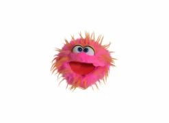 Handpop Knaller H20cm - polyester - roze/oranje