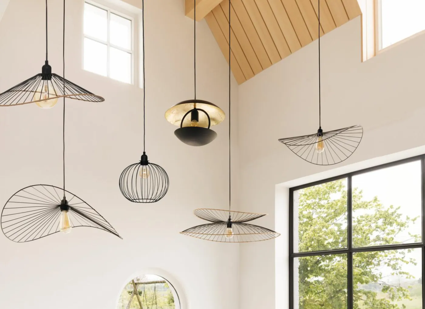 Hanglamp Adelia Ø98cm - staal - zwart