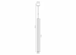 Hanglamp 60cm GU4 - aluminium - wit