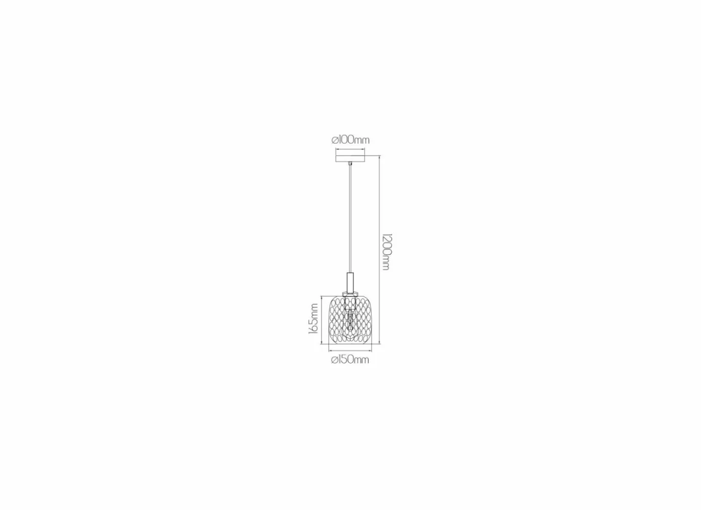 Hanglamp Ø15cm 1x60W