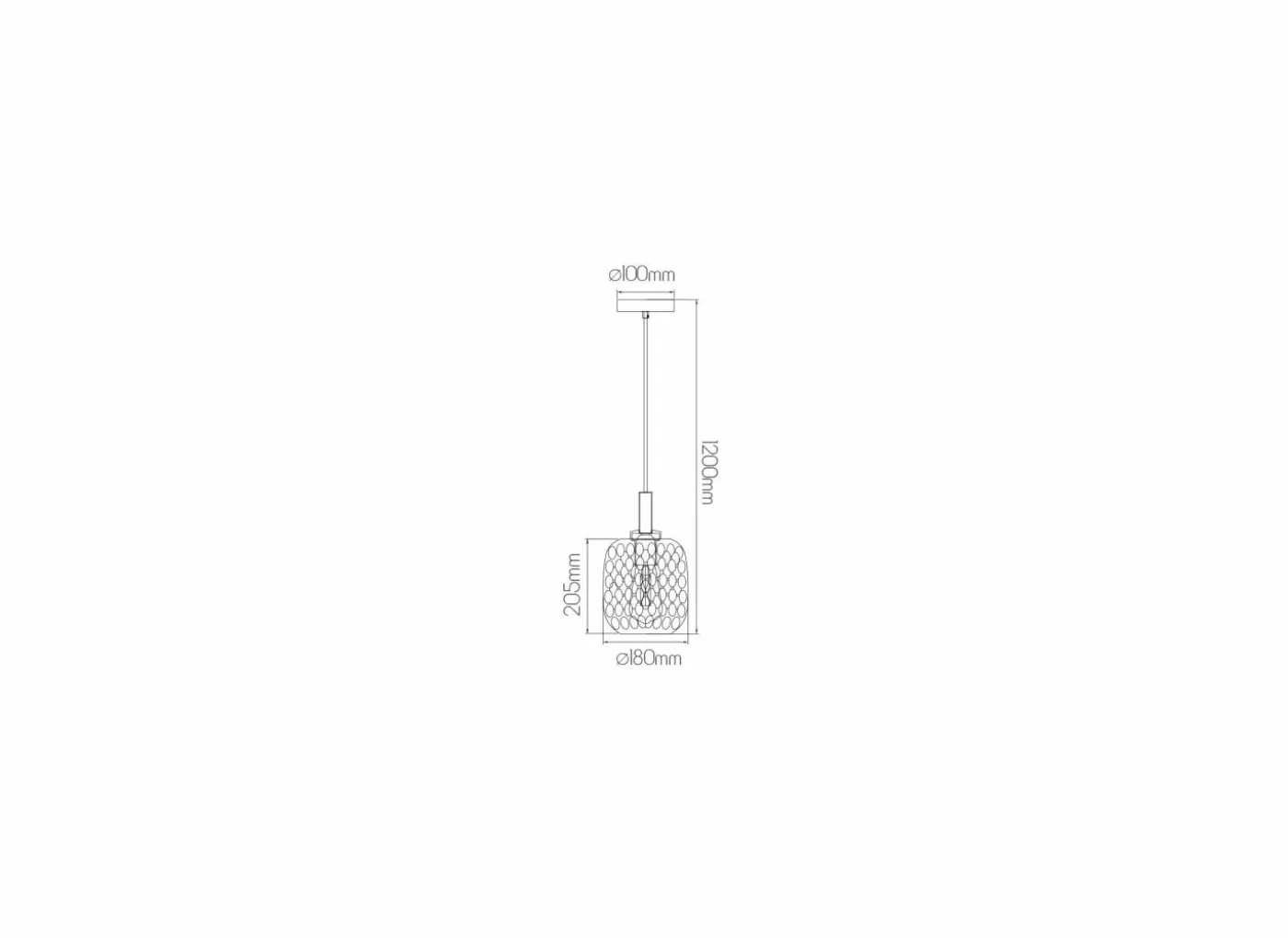 Hanglamp Ø18cm 1x60W