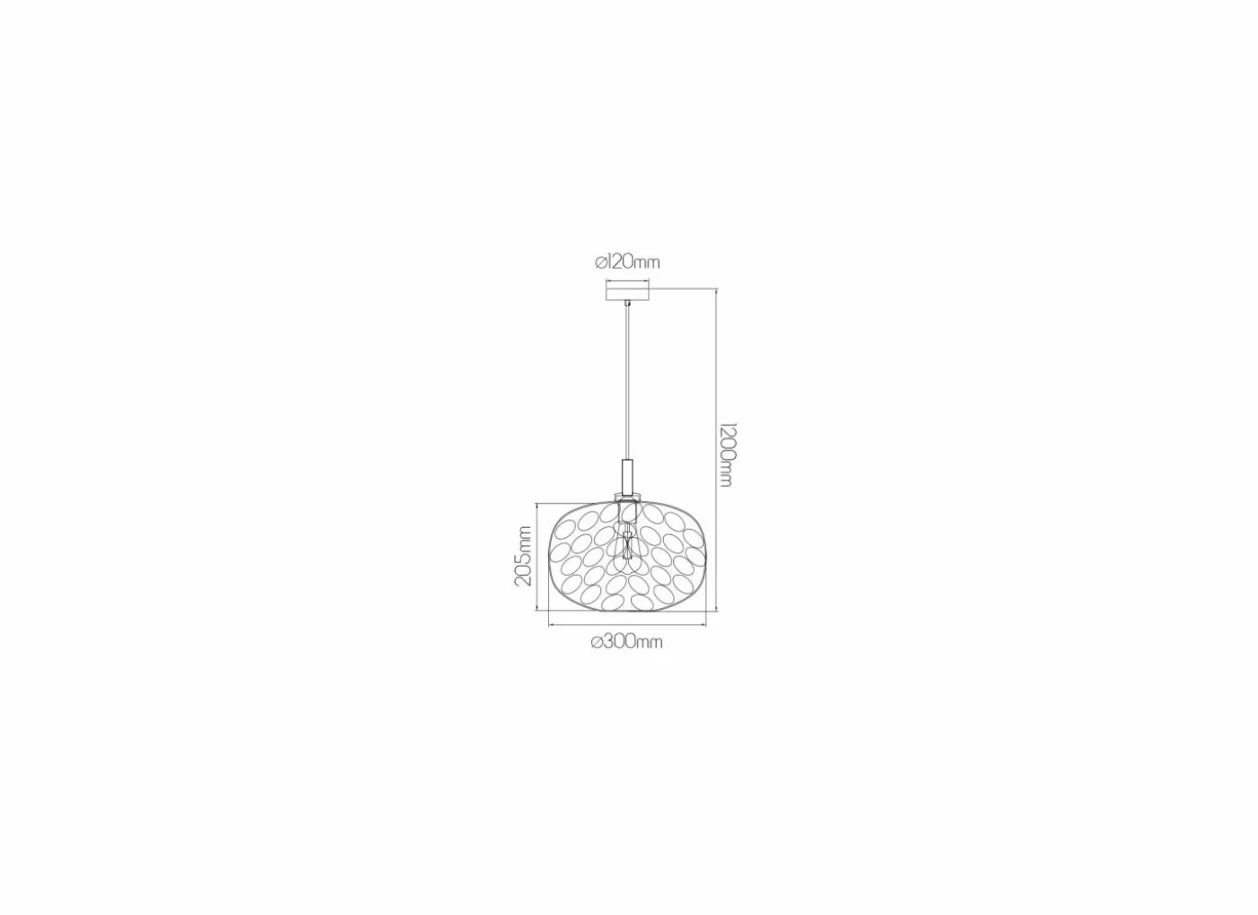 Hanglamp Ø30cm 1x60W
