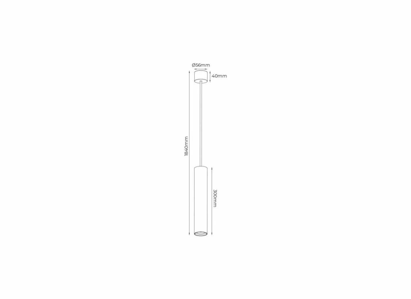 Hanglamp Ø5,6cm 1x50W GU10