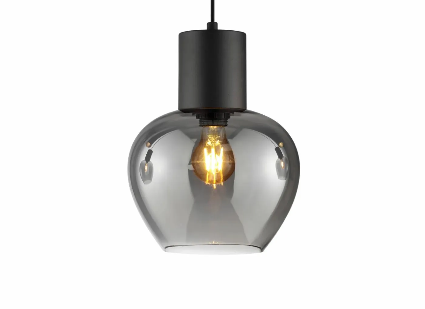 Hanglamp Ligari 3xE27 & 2xGU10 black smoked