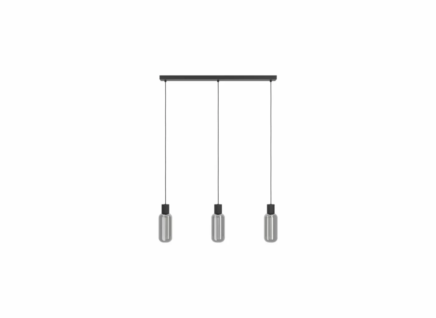 Hanglamp Maione 77x9cm 4W E27 staal zwart