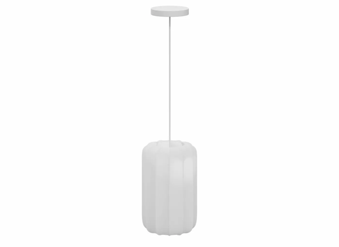 Hanglamp Tobie Ø25cm - katoen/staal - wit