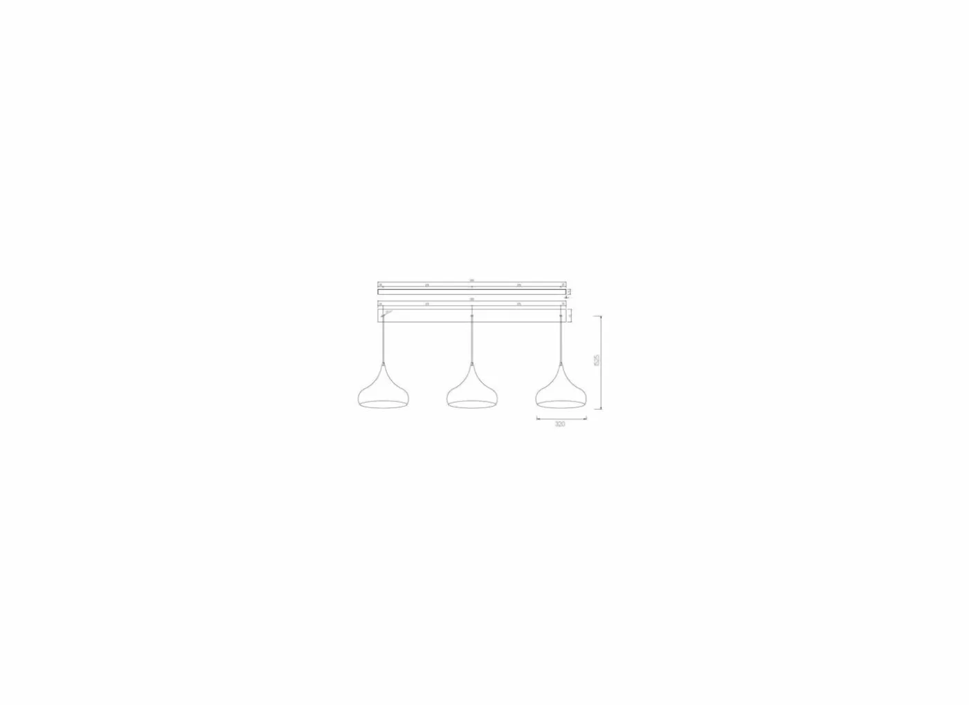 Hanglamp 120x155cm 3x60W E27