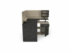 Hoekbureau Malicia 122x116x120cm - decor - zwart & eik