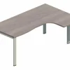 Hoekbureau Portico 180x120x73cm - melamine - nebraska & aluminium