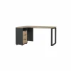 Hoekbureau Sign 150x100x76cm - decor - jackson hickory & mat grijs