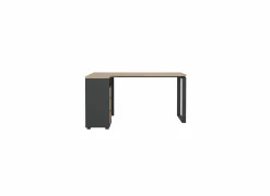Hoekbureau Sign 150x100x76cm - decor - jackson hickory & mat grijs