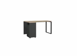 Hoekbureau Sign 150x100x76cm - decor - jackson hickory & mat grijs