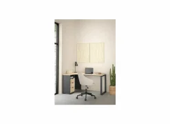 Hoekbureau Sign 150x100x76cm - decor - jackson hickory & mat grijs