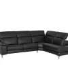 Hoeksalon After 295x232cm - leder - zwart