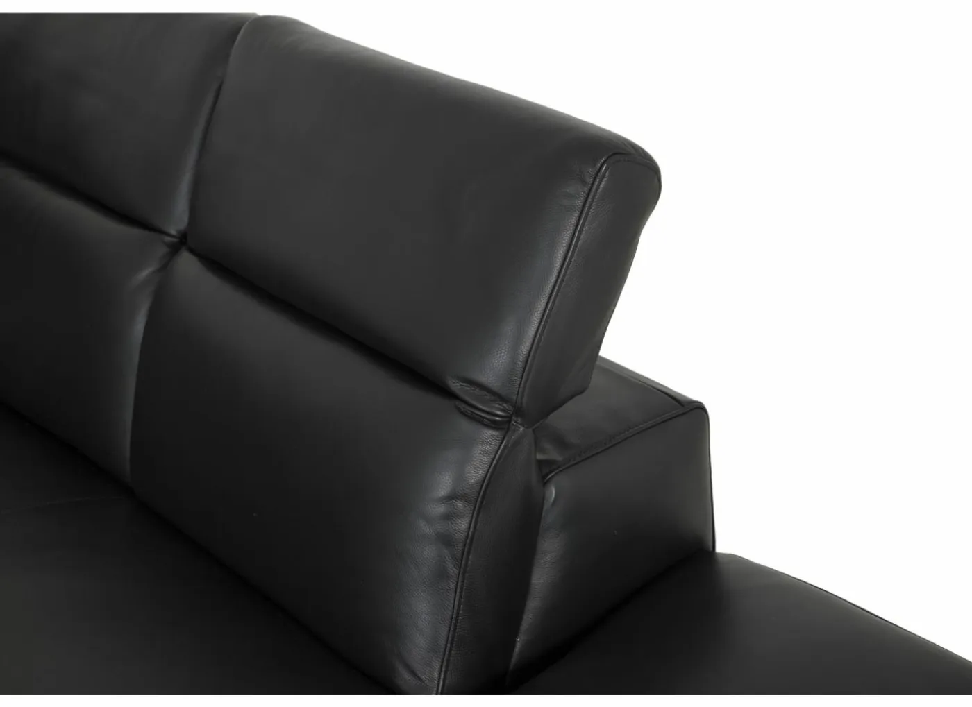 Hoeksalon After 295x232cm - leder - zwart