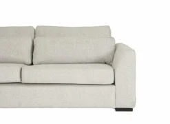 Hoeksalon Alcamo 331x184cm - stof - grijs met poef