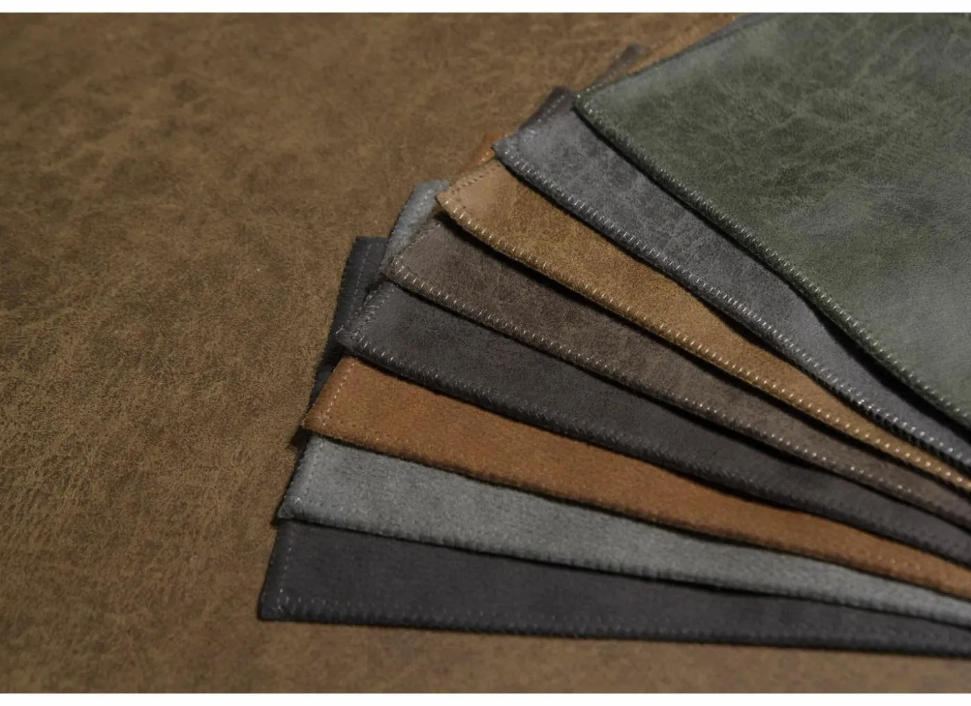 Hoeksalon Alicante 373x228cm - stof - cognac