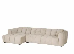 Hoeksalon Alps 322x158cm - stof - beige