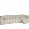 Hoeksalon Alps 322x158cm - stof - beige