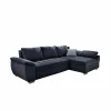 Hoeksalon Alster 268x161cm - stof - donkerblauw met bedfunctie