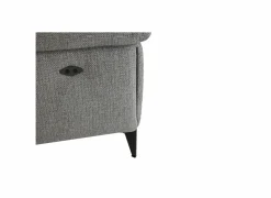 Hoeksalon Amira 290x228cm - stof - grijs met relax