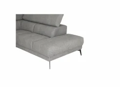 Hoeksalon Amira 290x228cm - stof - grijs met relax