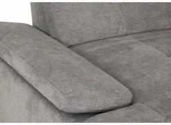 Hoeksalon Artus 371x260cm - stof - grijs