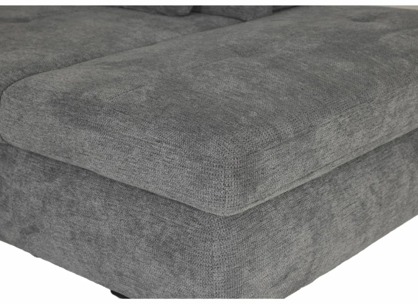 Hoeksalon Artus 371x260cm - stof - grijs met bedfunctie & opbergruimte
