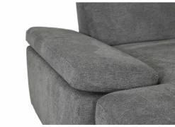 Hoeksalon Artus 371x260cm - stof - grijs met bedfunctie & opbergruimte