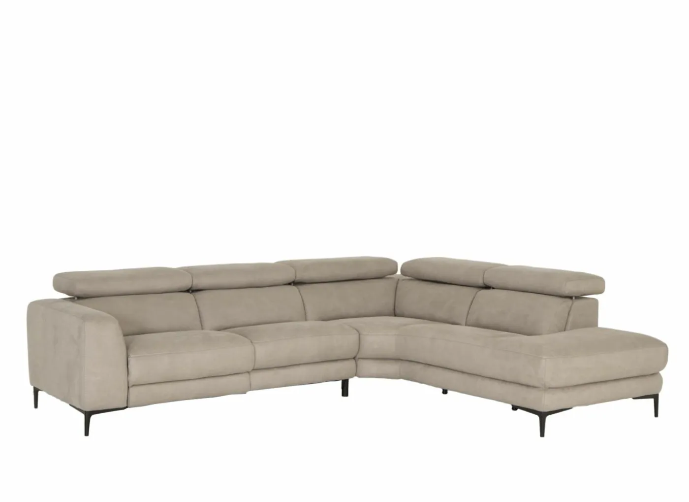 Hoeksalon Arya 293x241cm - stof - grijs