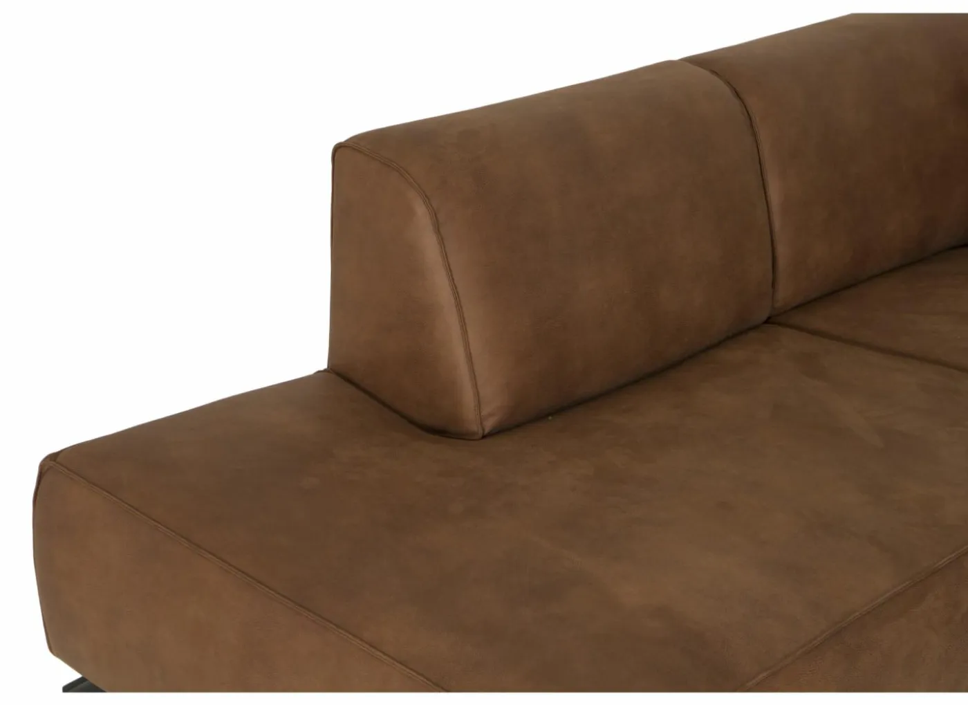 Hoeksalon Brenda 275x210cm - stof - cognac
