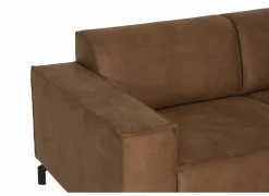 Hoeksalon Brenda 275x210cm - stof - cognac
