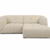 Hoeksalon Bric 224x162cm - stof - naturel