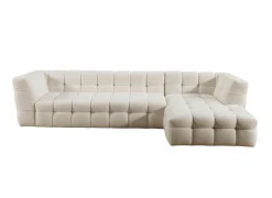Hoeksalon Bubble 305x174cm - stof - wit