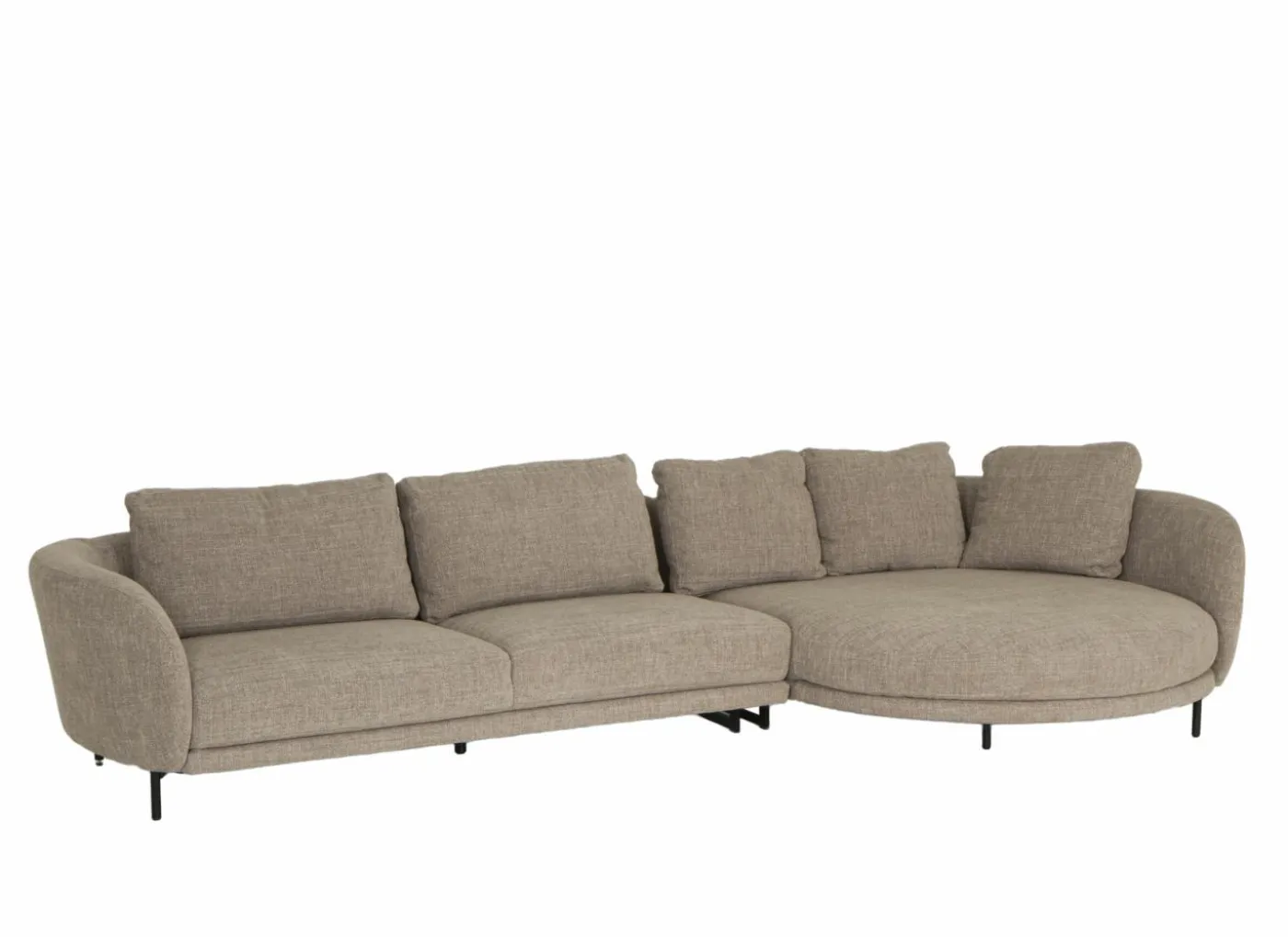 Hoeksalon Carre 356x160cm - stof - beige