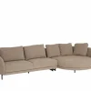 Hoeksalon Carre 311x154cm - stof - beige