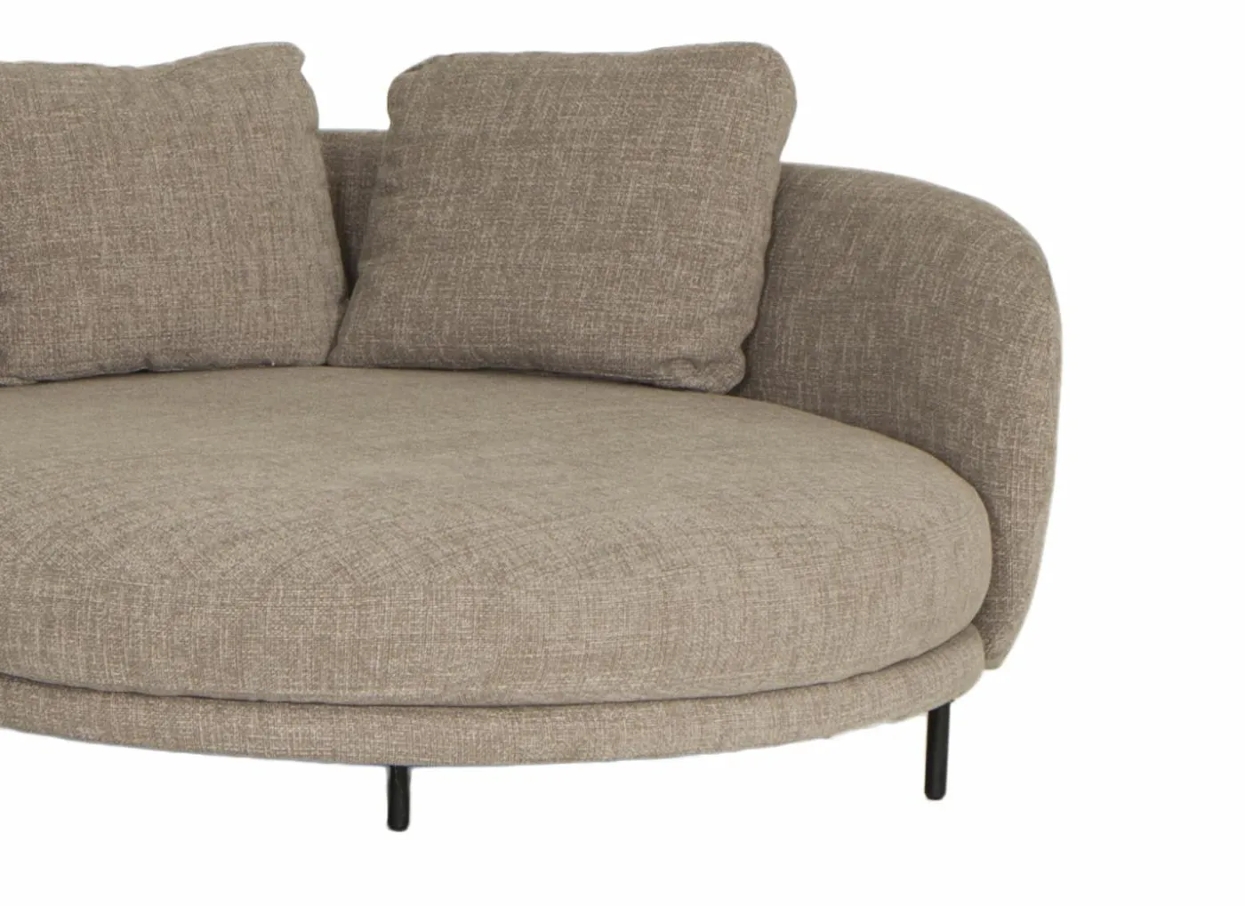 Hoeksalon Carre 311x154cm - stof - beige