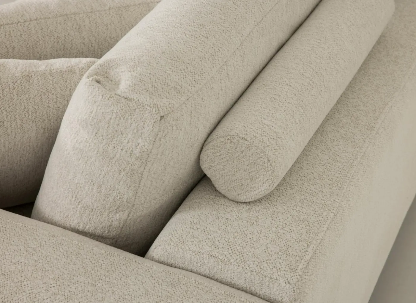 Hoeksalon Celaya 298x223cm - stof - ecru