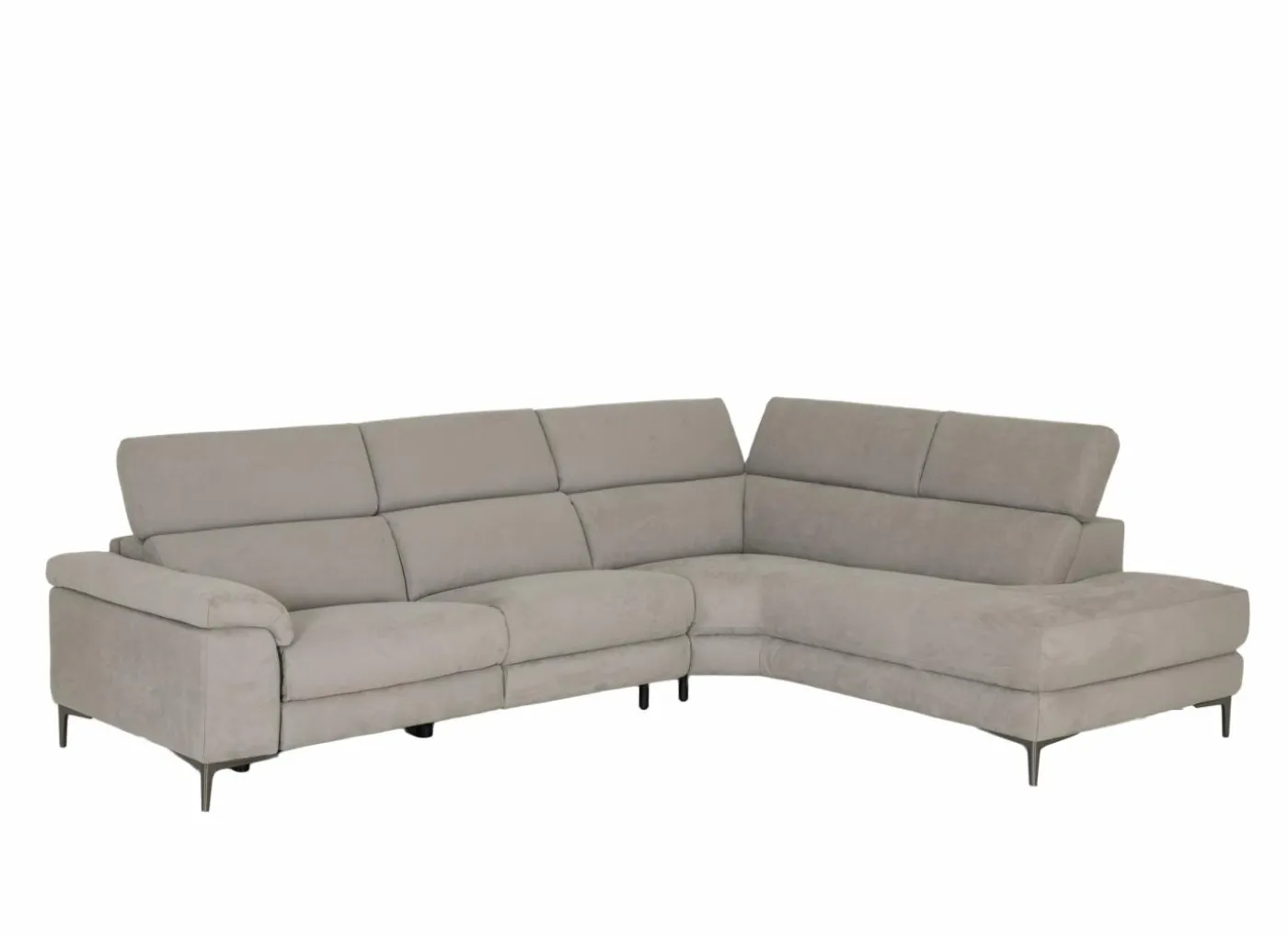 Hoeksalon Cell 295x232cm - stof - grijs