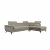 Hoeksalon Condor 283x89cm - stof - champagne