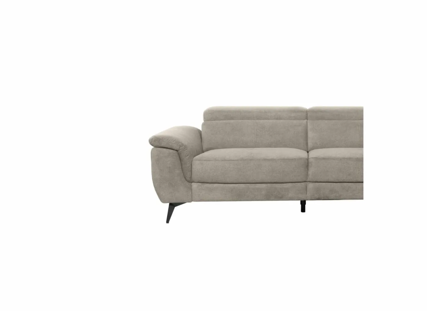 Hoeksalon Condor 283x89cm - stof - champagne