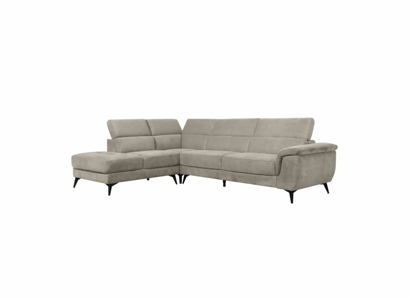 Hoeksalon Condor 283x89cm - stof - champagne