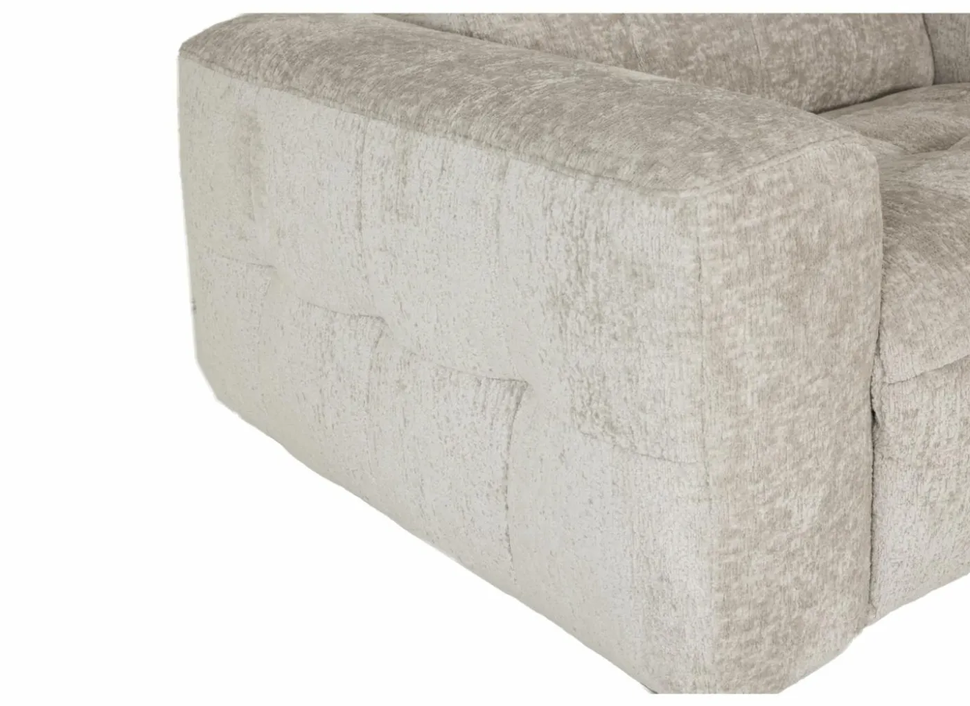 Hoeksalon Crow 301x301cm - stof - turtledove met 2 elektrische relaxen
