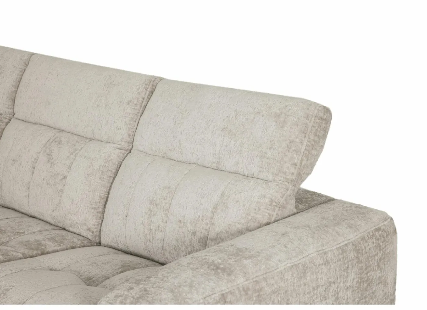 Hoeksalon Crow 334x301cm - stof - turtledove met 2 elektrische relaxen