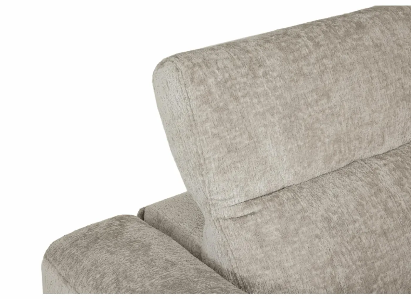 Hoeksalon Crow 334x301cm - stof - turtledove met 2 elektrische relaxen
