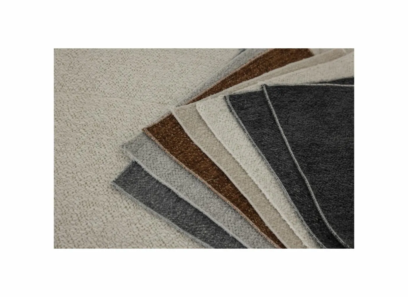 Hoeksalon Daegu 334x238cm - stof - ecru